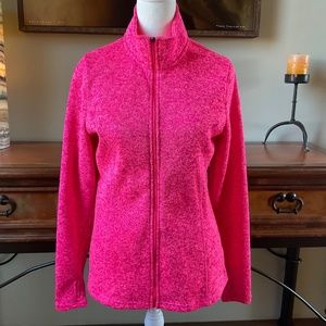 Danskin Now Zip Up Sweater. Bright Pink. Size S